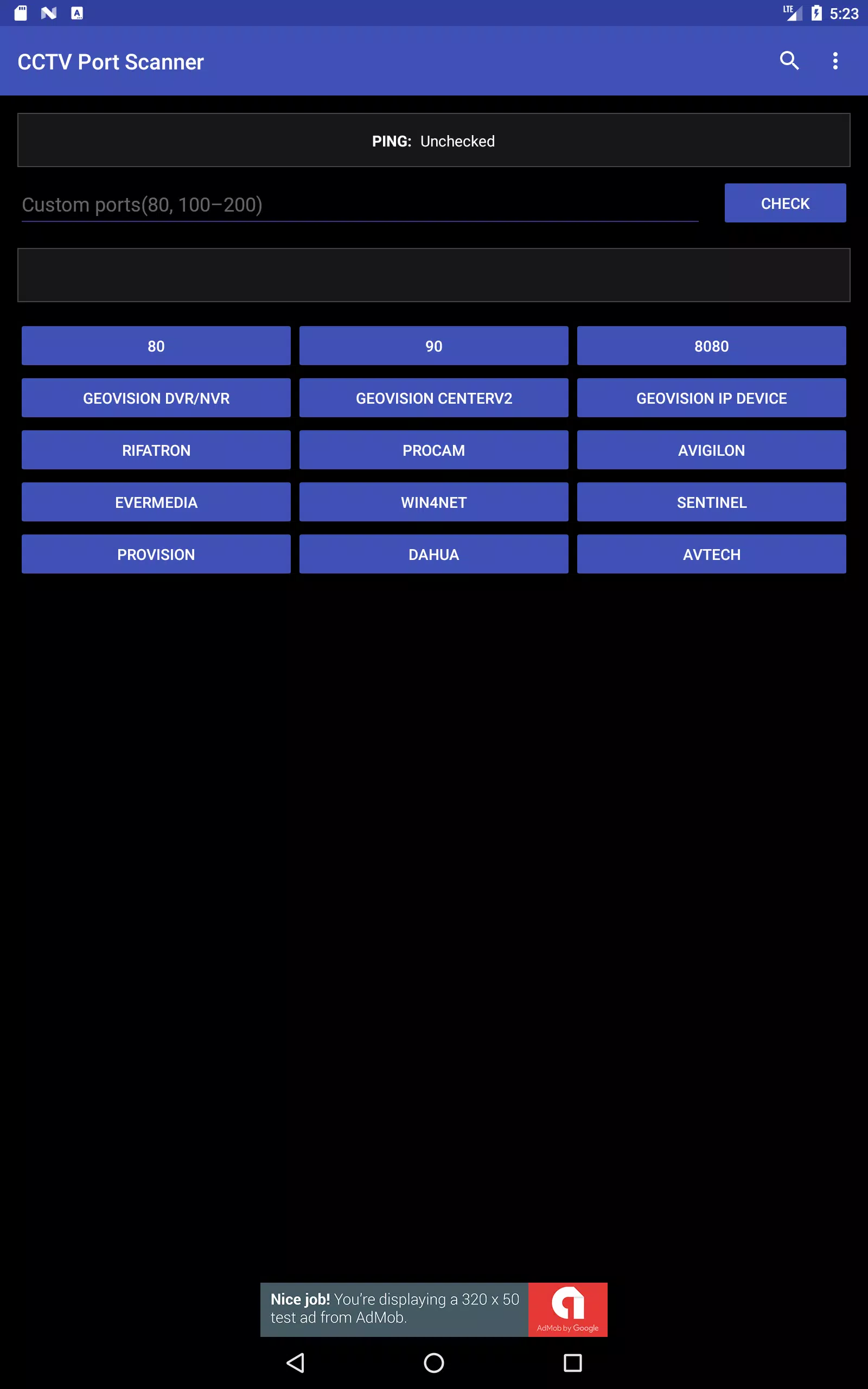 CCTV Port Scanner Screenshots