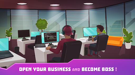 Hacker or Dev Tycoon? Tap Sim Screenshots