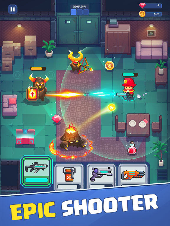 Firefighter: pixel shooter iPad Screenshots