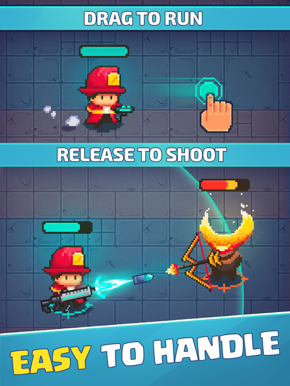 Firefighter: pixel shooter iPad Screenshots