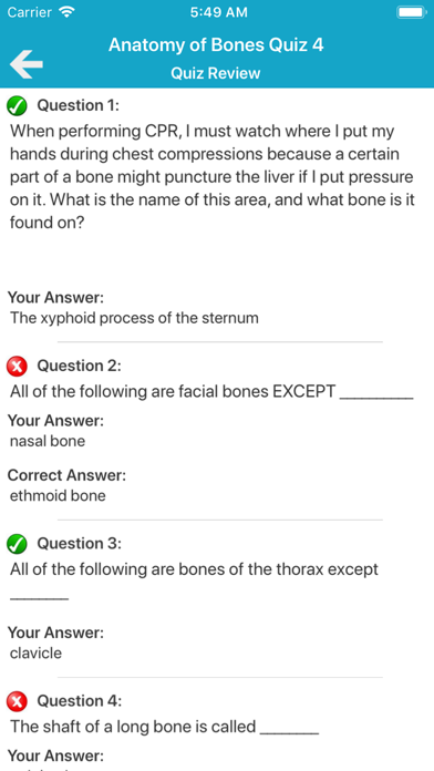 Skeletal System Quizzes Screenshots