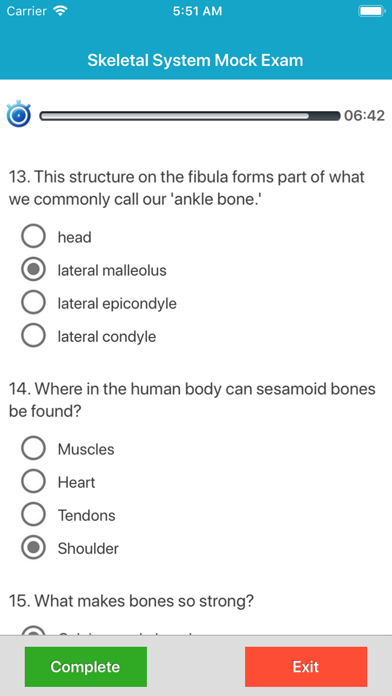 Skeletal System Quizzes Screenshots