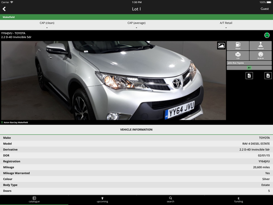 Aston Barclay Trade Auction iPad Screenshots