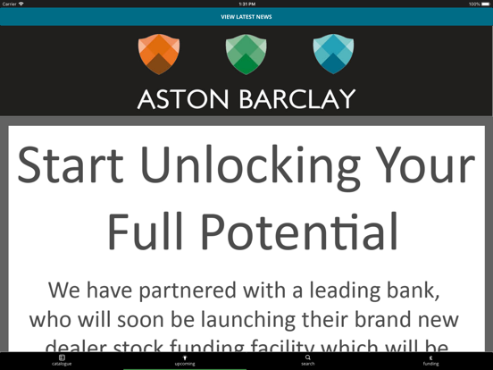 Aston Barclay Trade Auction iPad Screenshots
