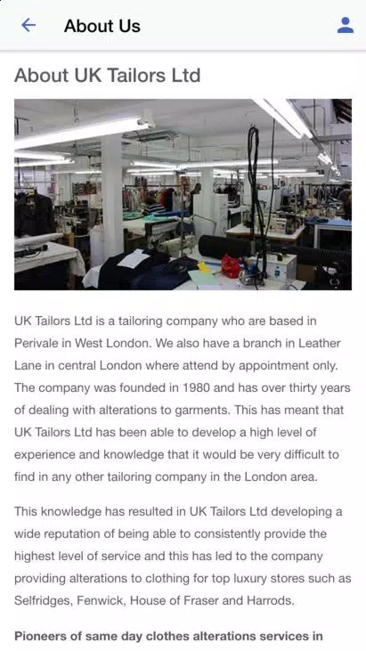 UK Tailors Ltd Screenshots