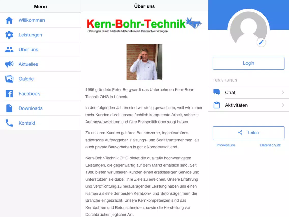 Kern-Bohr-Technik Lübeck iPad Screenshots