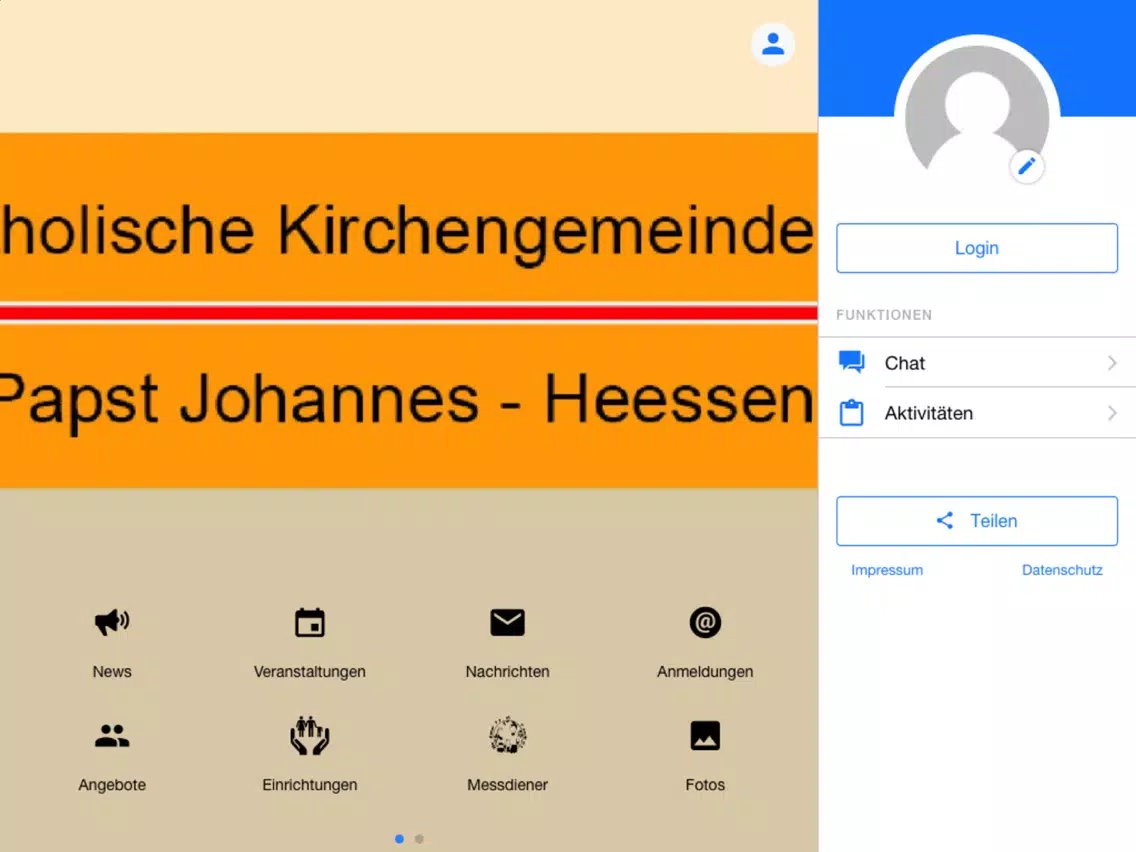 Pfarrei Papst Johannes - KKPJ iPad Screenshots