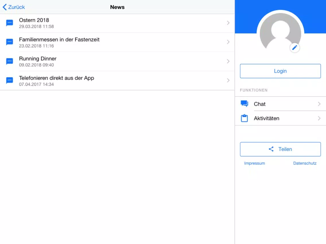 Pfarrei Papst Johannes - KKPJ iPad Screenshots