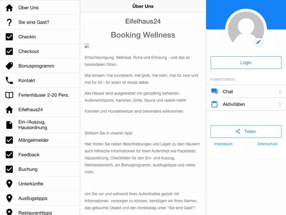 Eifelhaus24 iPad Ekran Görüntüleri