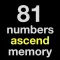 81 numbers ascend memory