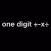 one digit +-x÷