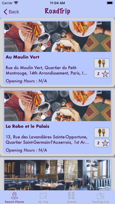 RoadTrip App Screenshots
