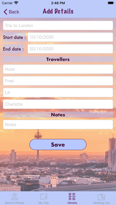 RoadTrip App Screenshots