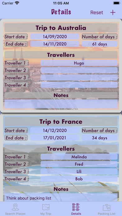 RoadTrip App Screenshots
