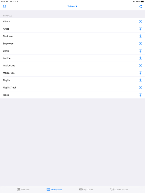 تصاویر SQLite Mobile Client iPad