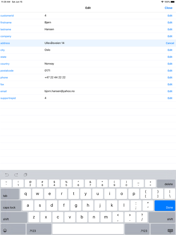 تصاویر SQLite Mobile Client iPad