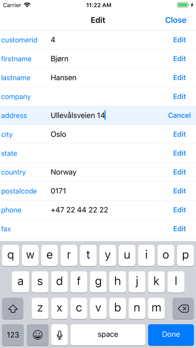 تصاویر SQLite Mobile Client