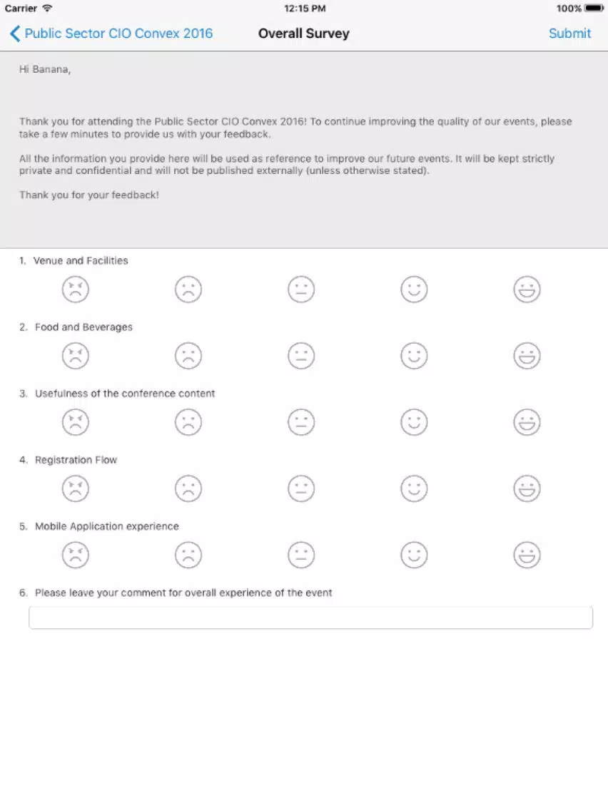 Public Sector CIO Convex 2016 iPad Screenshots