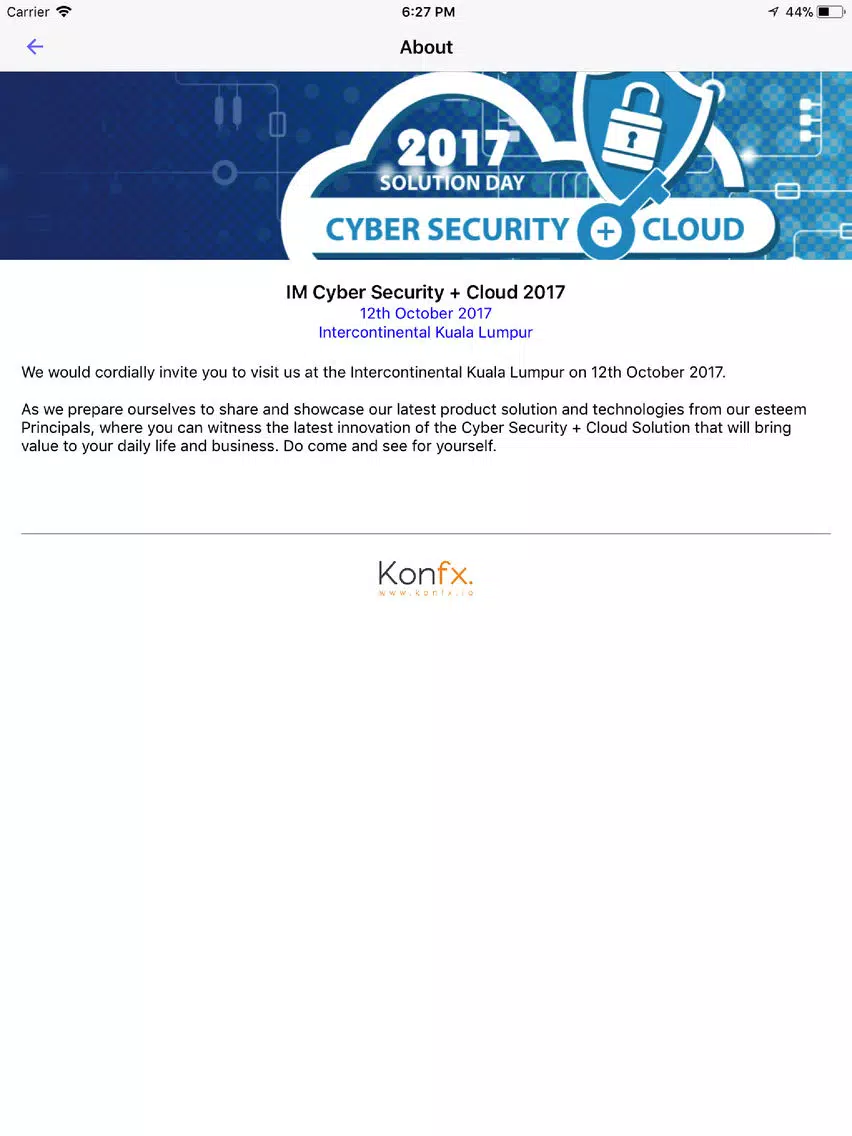 IM Cyber Security + Cloud 2017 iPad Screenshots