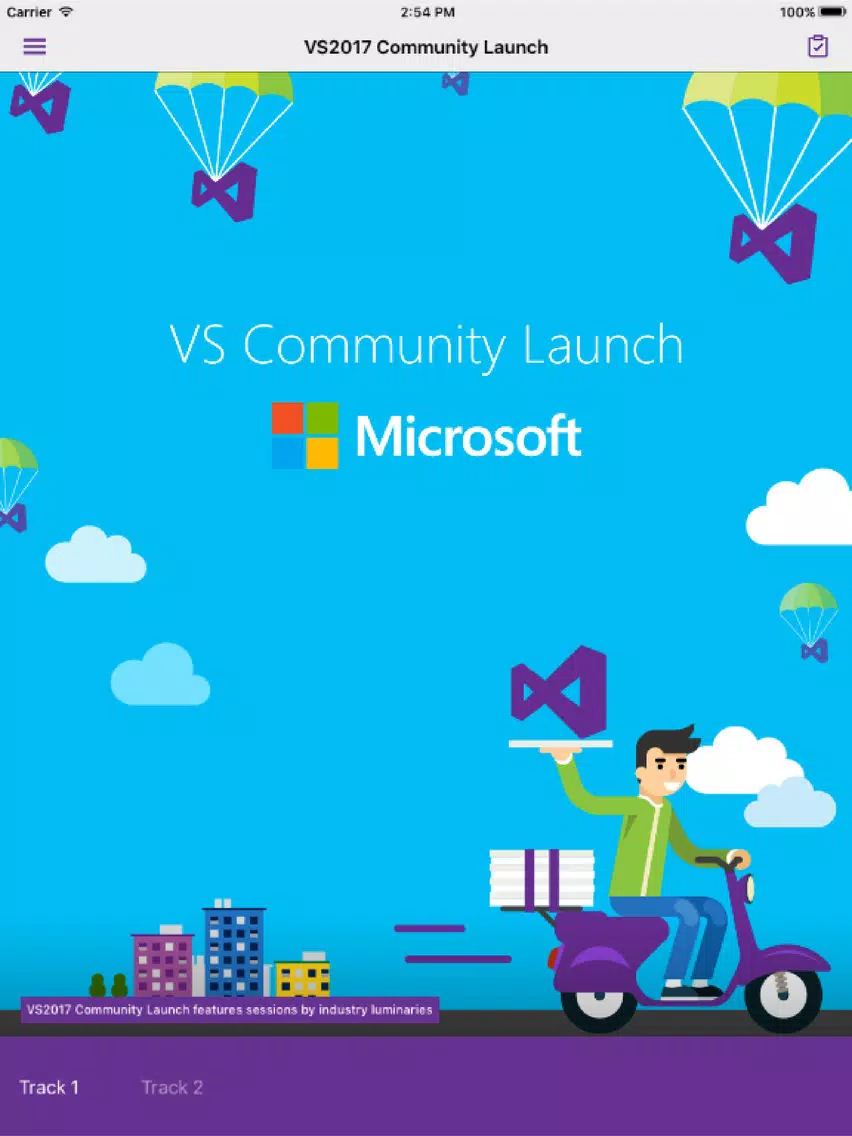 VS2017 Community Launch iPad Screenshots