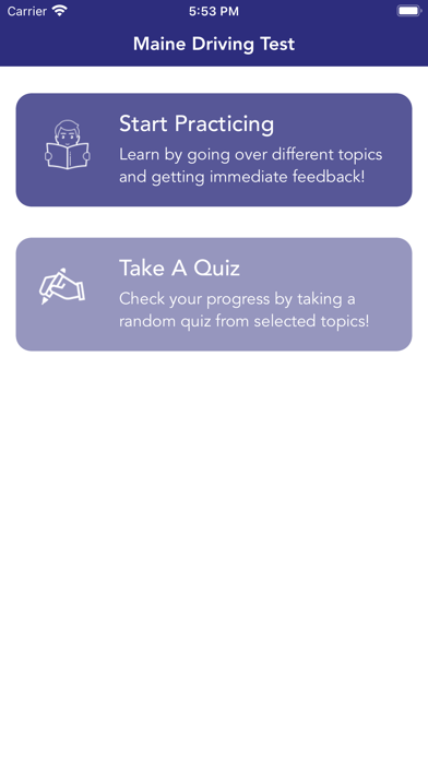 DMV Practice Test • Maine Screenshots