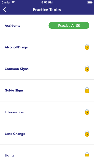 DMV Practice Test • Maine Screenshots