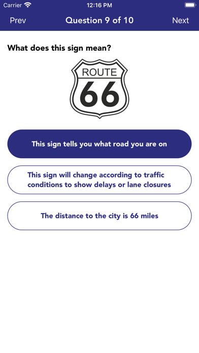 DMV Practice Test • Maine Screenshots