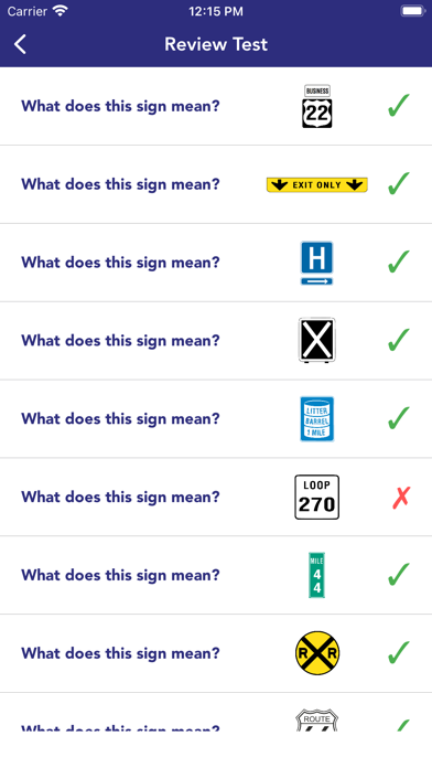 DMV Practice Test • Maine Screenshots