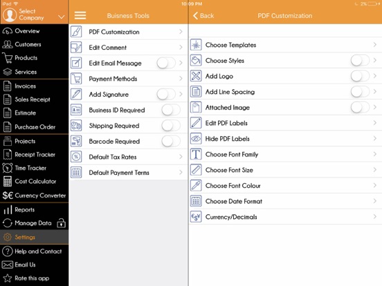 Invoice Manager: Create, Send Invoice and Estimate iPad スクリーンショット