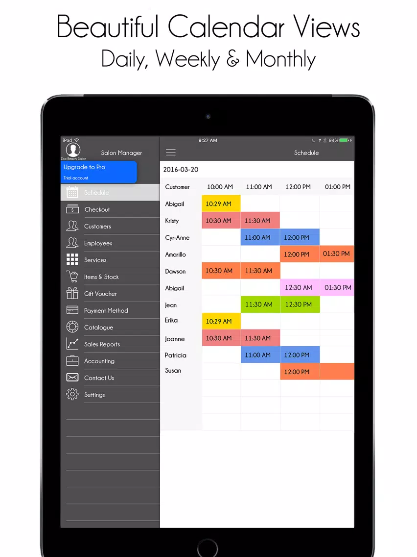 Salon Manager: Appointment Book, Scheduling, POS and Accounting iPad स्क्रीनशॉट