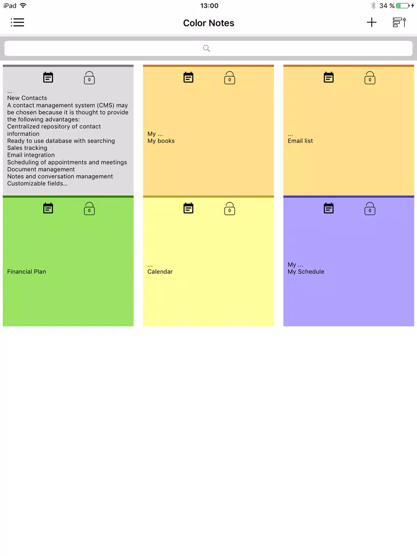 StickyNotes for iPhone and iPad iPad Screenshots