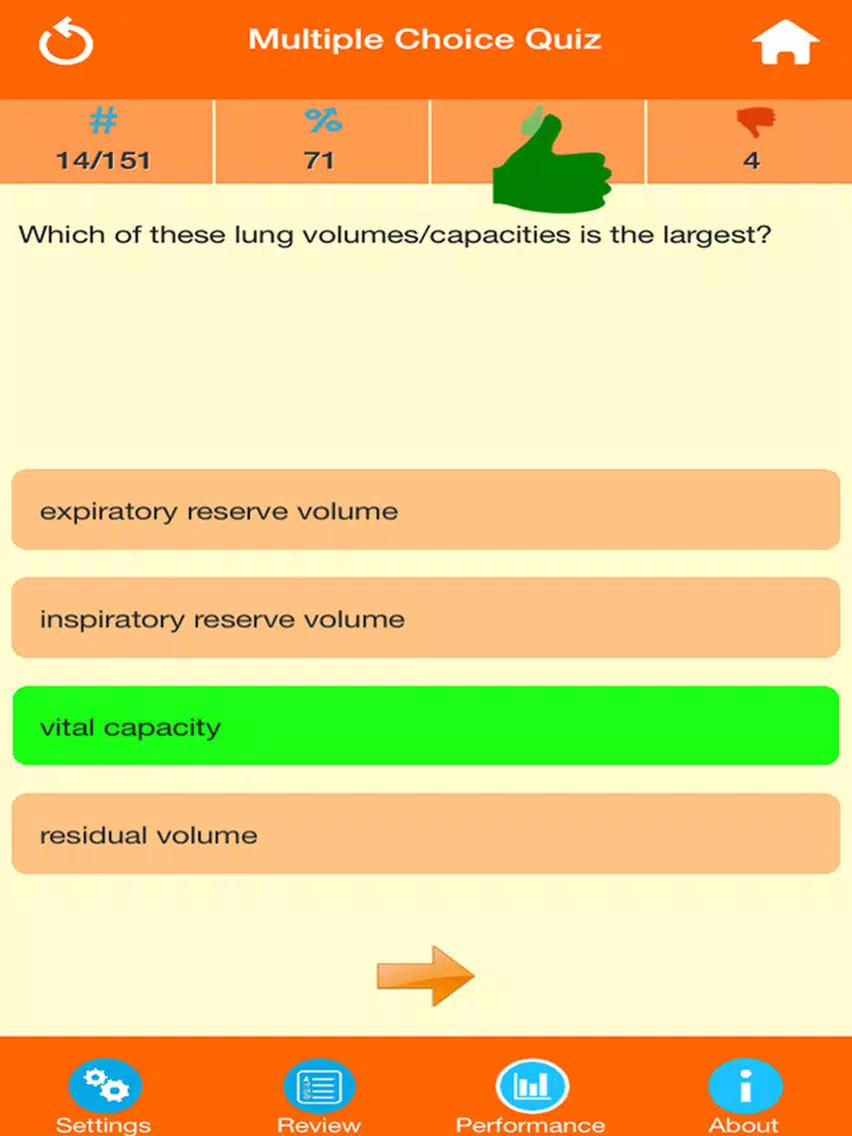 Human Body Parts : Lungs Quiz iPad Screenshots