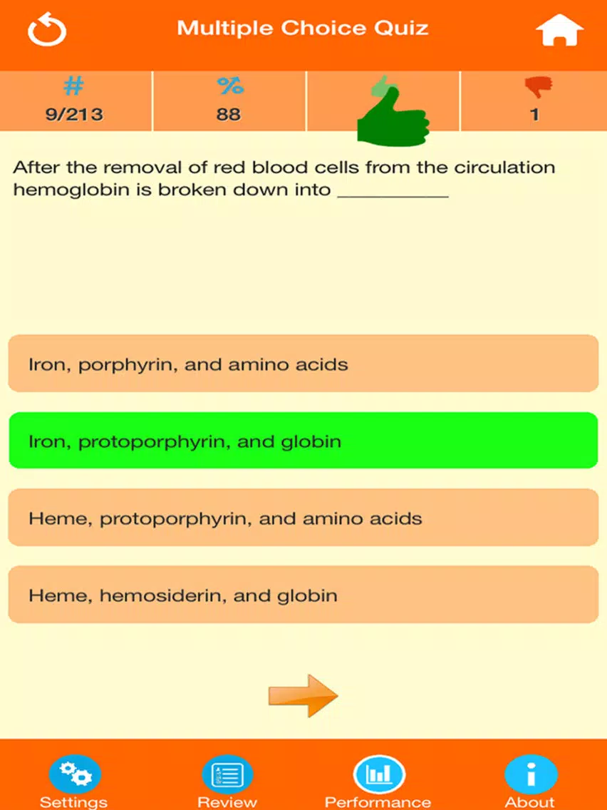 Medical Science : Hematology Quiz iPad Screenshots