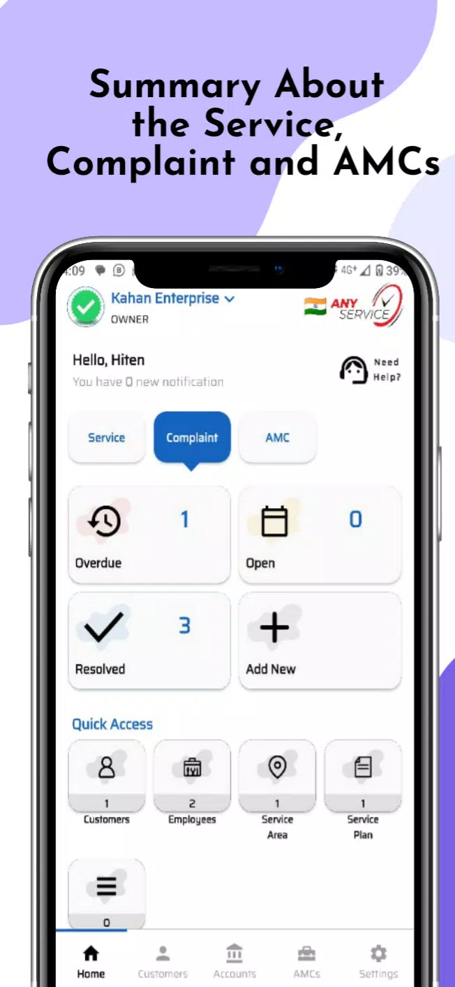 Any Service (AMC Management) Screenshots