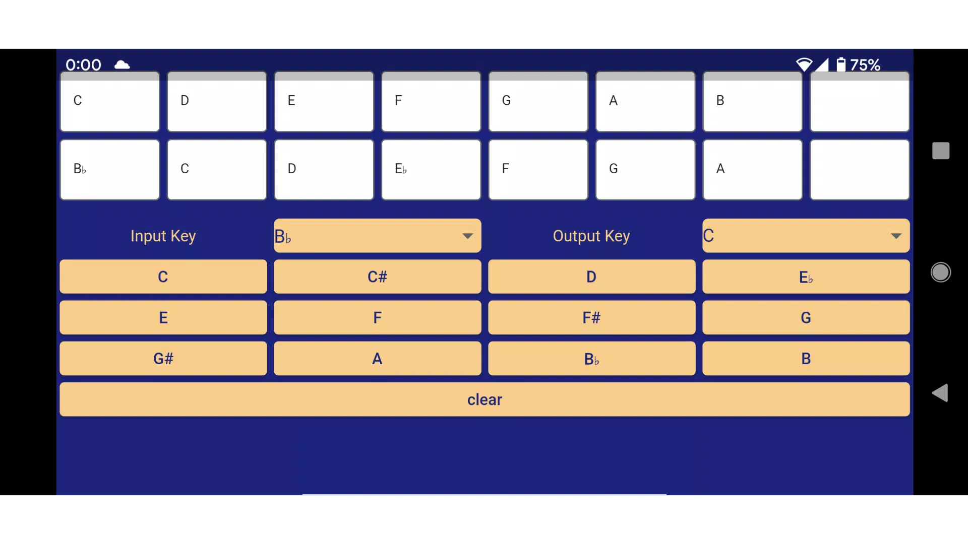 Transpose Music Notes スクリーンショット
