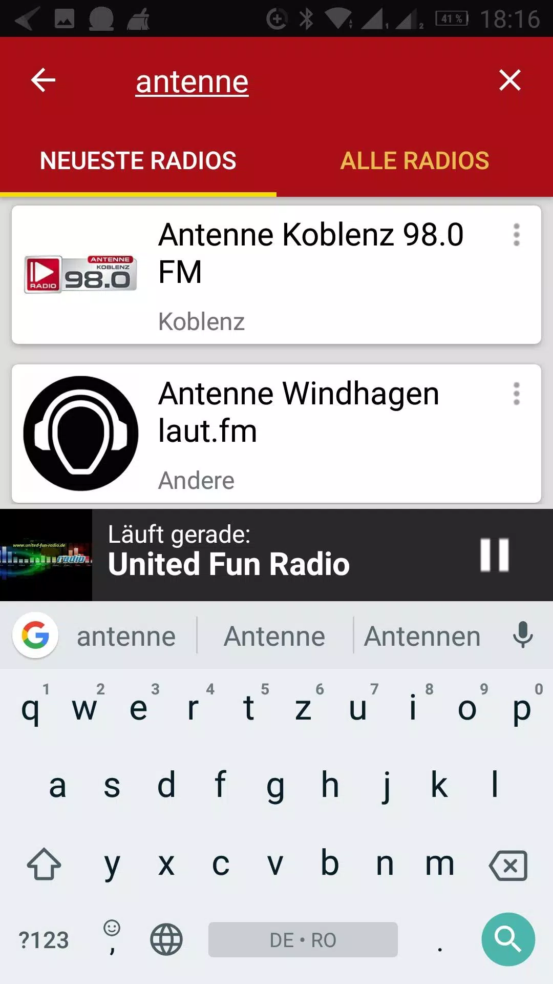 Radiosender aus RheinlandPfalz应用截图