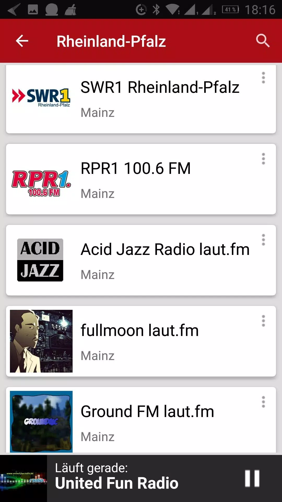 Radiosender aus RheinlandPfalz应用截图