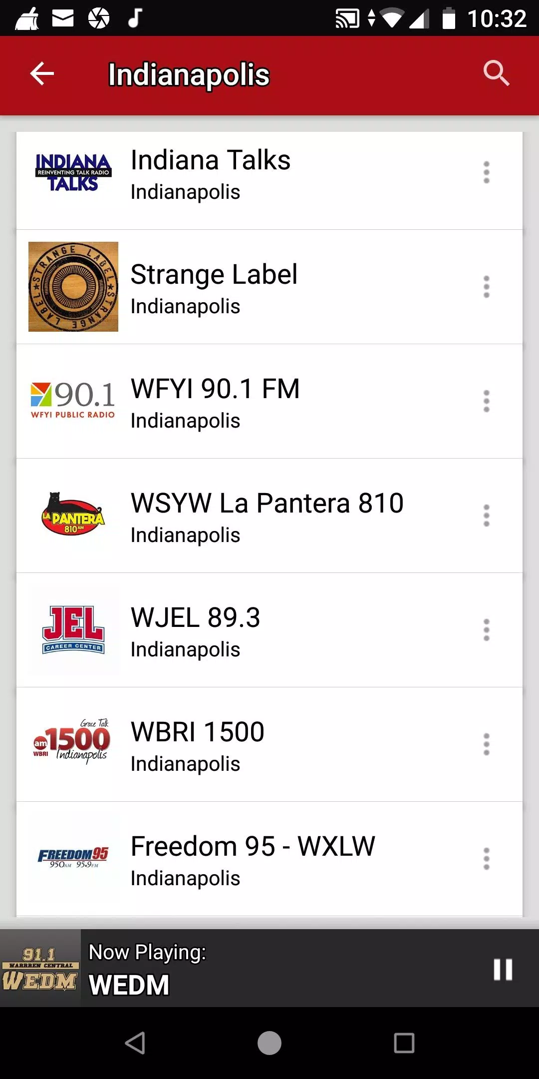 Indianapolis Radio Stations Screenshots