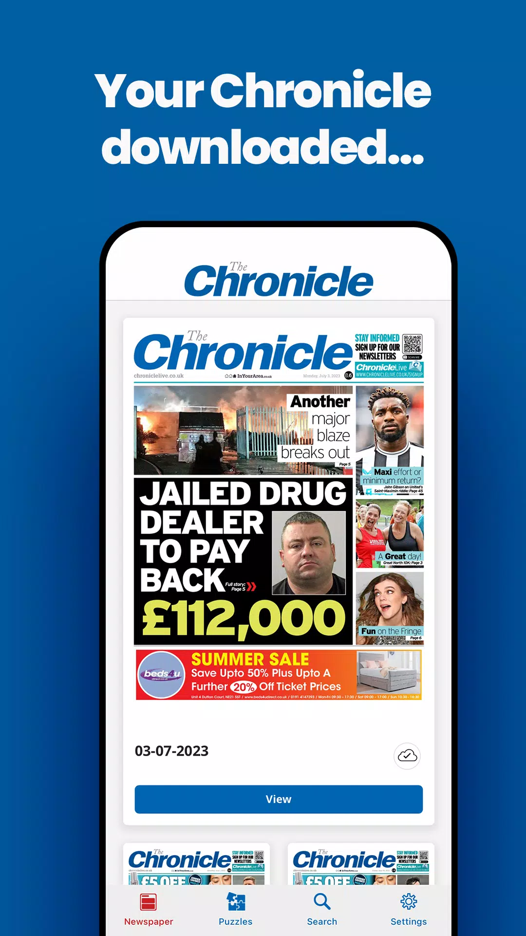The Chronicle Newspaper Screenshots