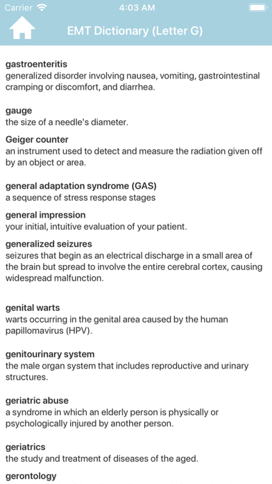 EMT Dictionary Screenshots