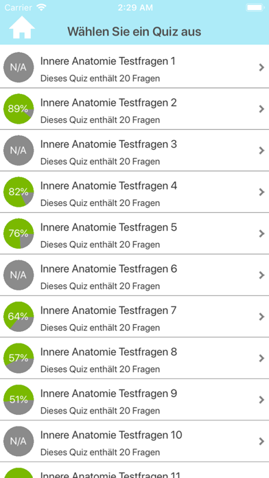 Innere Anatomie Testfragen Screenshots