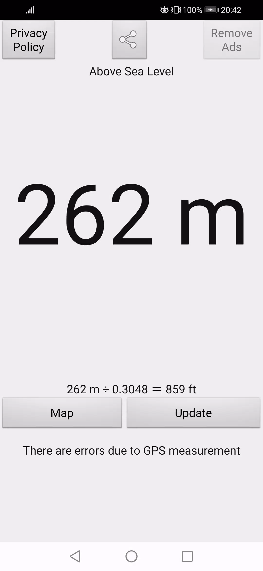 Altitude Altimeter (m) Screenshots