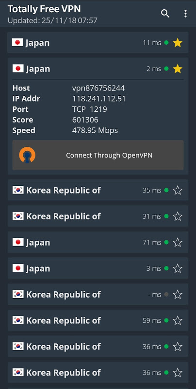 Totally Free VPN Screenshots