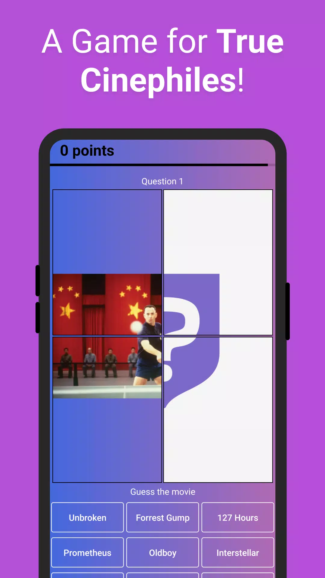 Guess the Movie — Quiz Game Screenshots