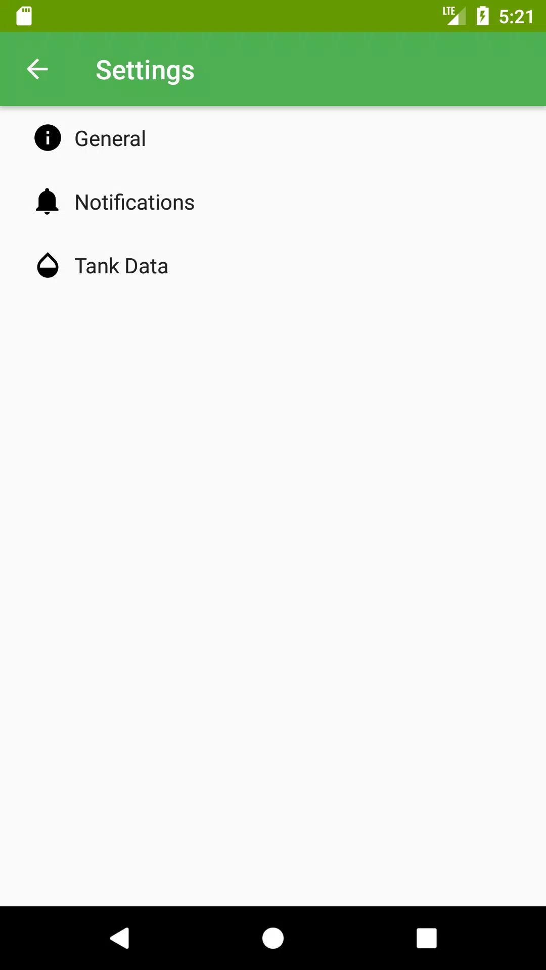 ECO-Mat Tank Monitoring Screenshots