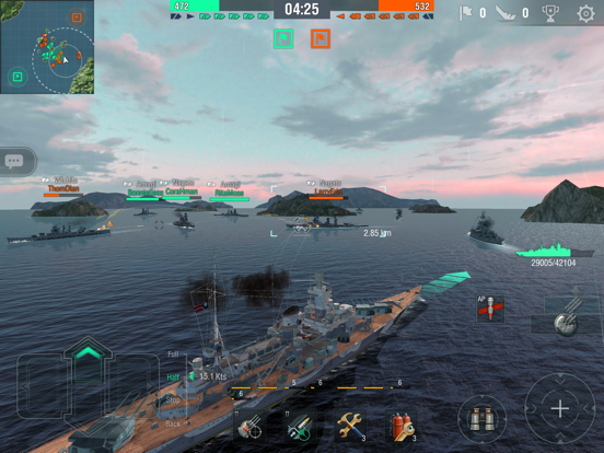 Tangkapan layar World of Warships Blitz 3D War iPad 