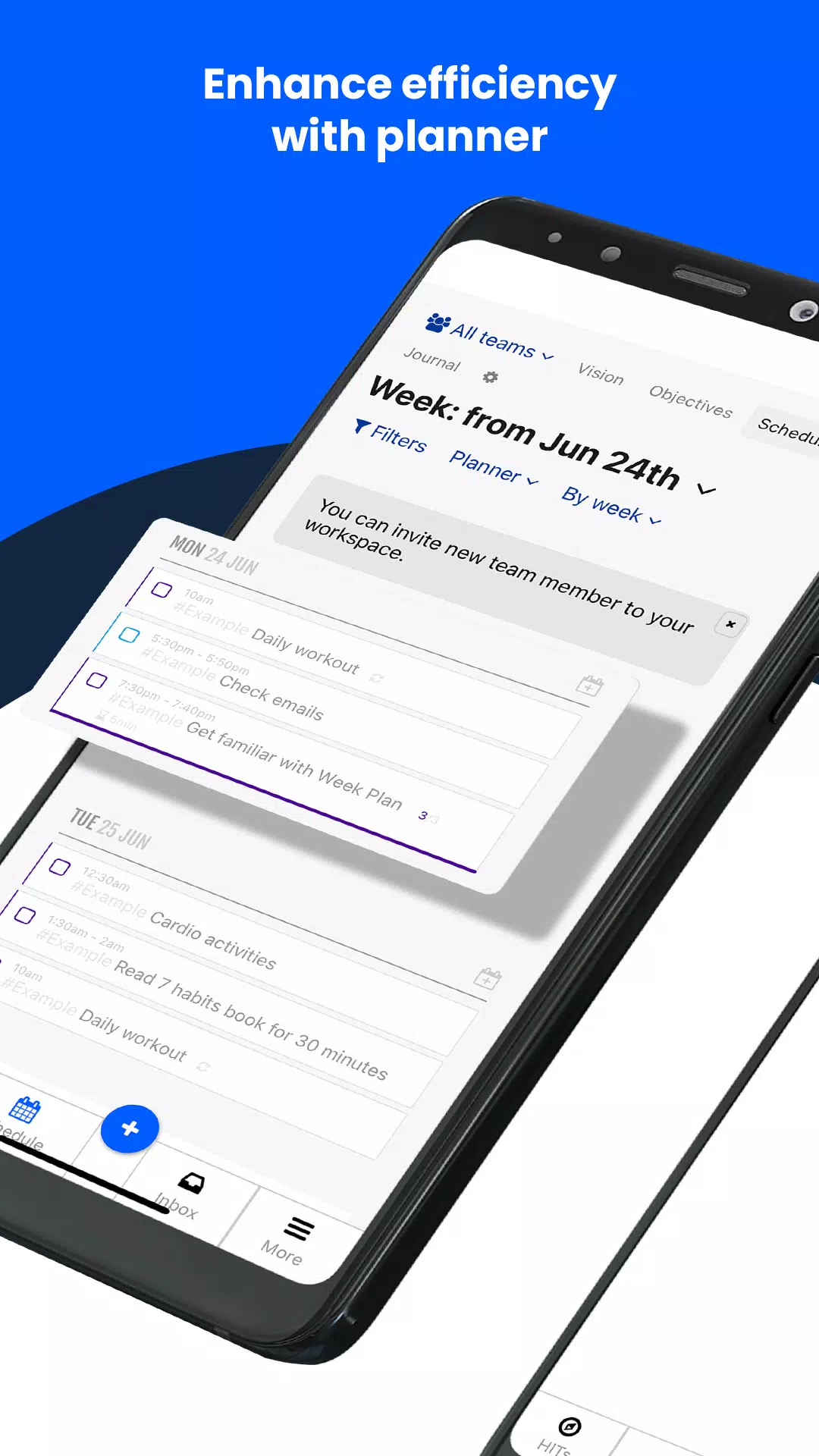 Week Plan Screenshots