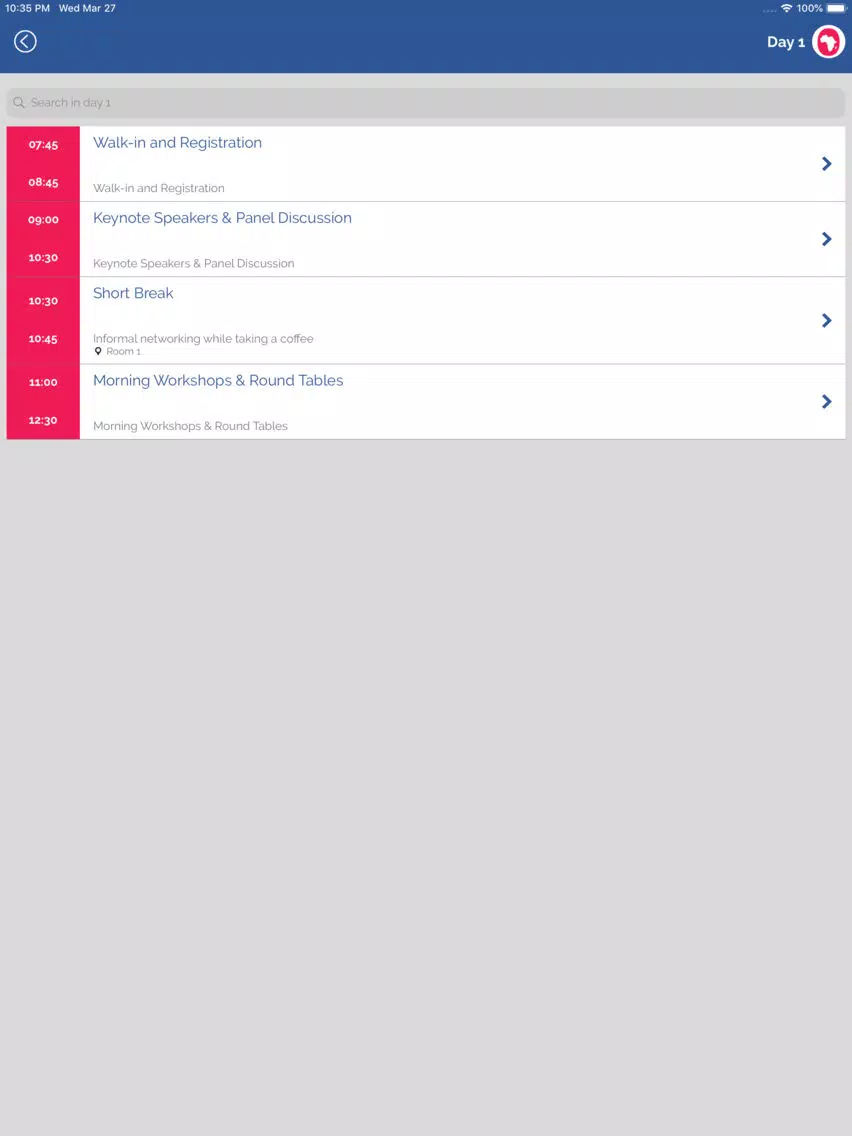 Africa Works! 2019 iPad Screenshots