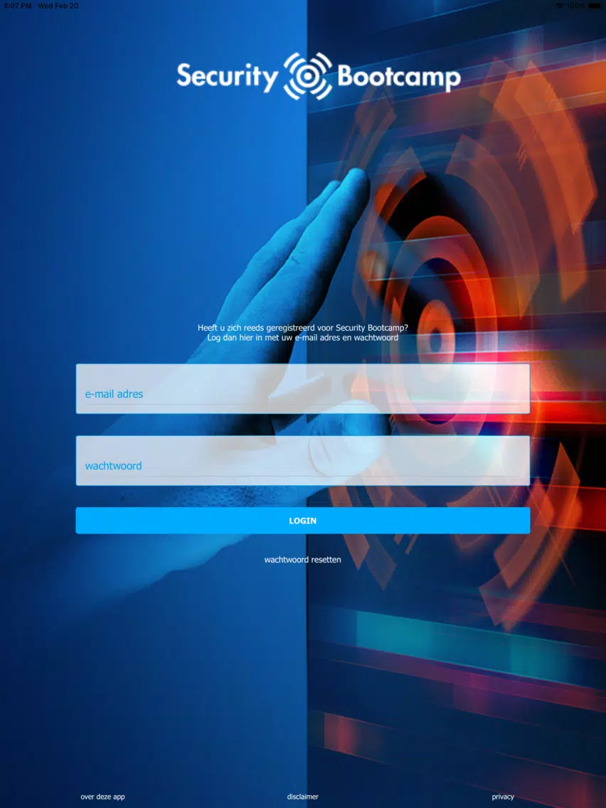 Security BootCamp 2019 iPad Screenshots