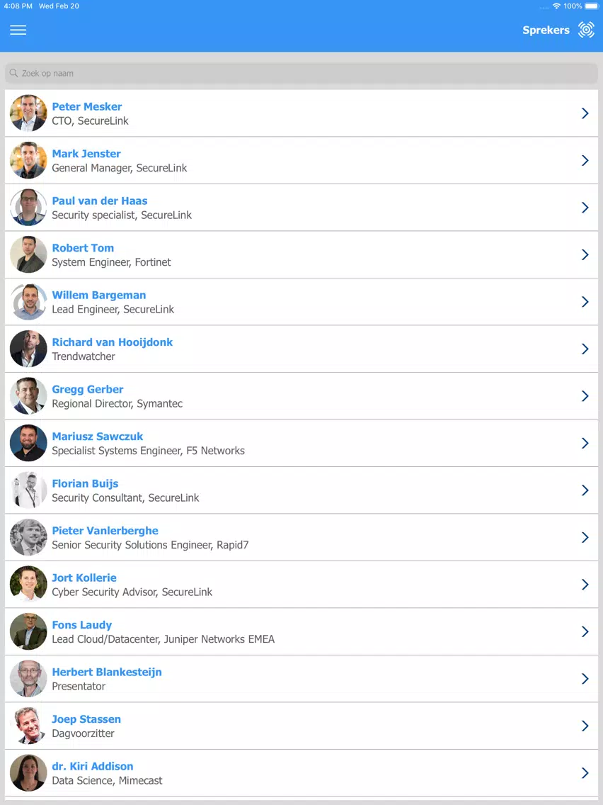 Security BootCamp 2019 iPad Screenshots